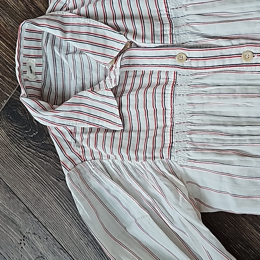 Warm Cotton Stripe Tie Back Dress - Picture 2 of 5